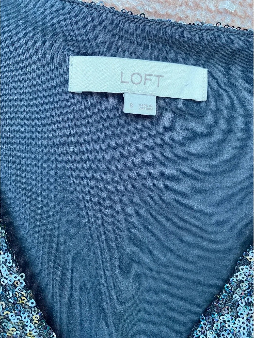 Long sleeve sequin wrap v-neck cocktail homecoming autumn wedding guest dress 8